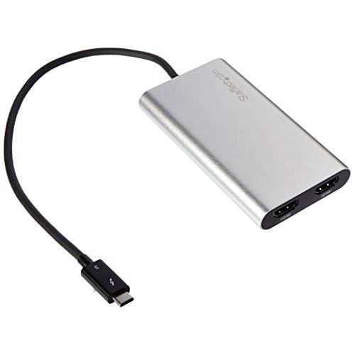StarTech .com 썬더볼트 3 to 듀얼 HDMI 디스플레이 어댑터 - 4K 30Hz - 인증된 TB3 to HDMI 모니터 어댑터 - 호환가능한 w/ 윈도우 Only (TB32HD2)
