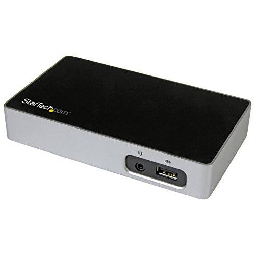 StarTech .com DVI 탈부착 스테이션  노트북 - USB 3.0 - 범용 노트북 탈부착 스테이션 - DVI 노트북 도크 ( USB3VDOCKD), 블랙&  실버