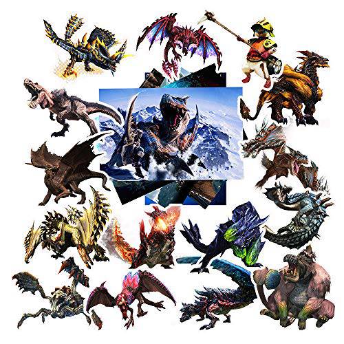 GTOTd  스티커 for Monster Hunter (20Pcs, B-Section). 스티커 데칼,도안 Vinyls for 노트북, Waterbottle，Gift，Teens, 자동차, Collection、Skate Board （ B-Section）