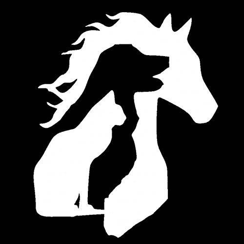 Animal Lover - Horse 강아지 고양이 Silhouette - Vinyl - 5 tall (컬러: 화이트) 데칼,스티커 노트북 태블릿, 태블릿PC 스케이트 보드 차량용 윈도우 스티커