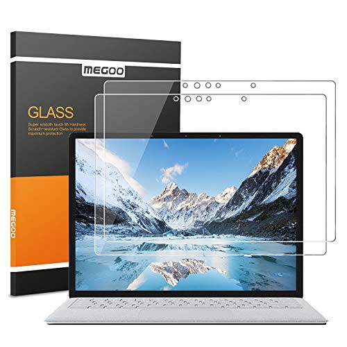 [2 팩] MEGOO 서피스 노트북 3 (13.5 Inch) 화면보호필름, 액정보호필름 [ 강화유리], [울트라 클리어] [Smooth Touching] [퀵 Response] 호환가능한 for 마이크로소프트 서피스 노트북 2/  서피스 노트북 - 13.5 Inch