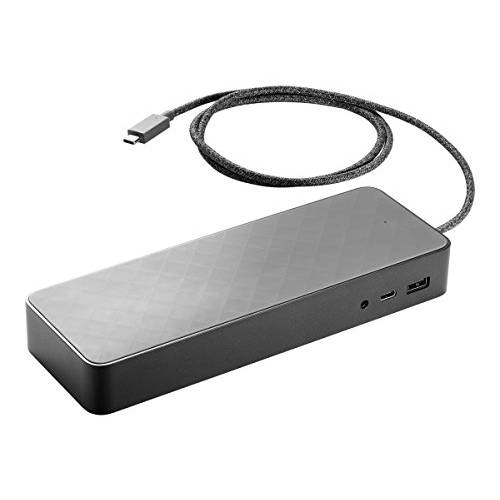 HP 1MK33AAABA USB-C 범용 탈부착 스테이션 for Chromebook 14 G4, EliteBook 1040 G4, ZBook 스튜디오 G3 휴대용 워크스테이션& More, 블랙