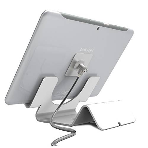 Maclocks CL12UTHWB 범용 세큐리티 태블릿, 태블릿PC 홀더 With 세큐리티 케이블 잠금 and Plate (화이트)