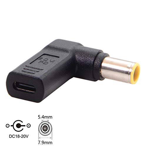 USB 3.1 타입 C USB-C to DC 20V 7.9x5.4mm 어댑터 PD Emulator 압통,통증 90 도 앵글드