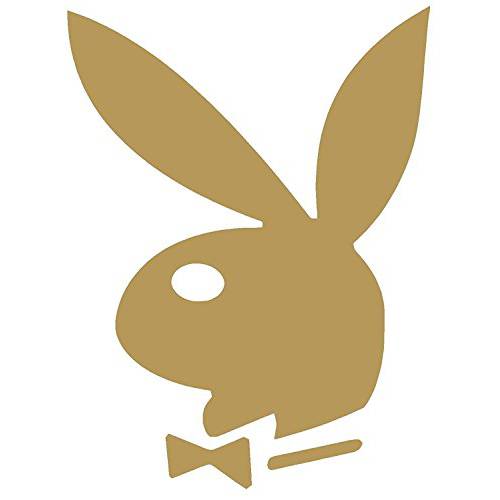 Playboy Bunny 로고 - Vinyl 3 tall (컬러: 골드) 데칼,스티커 노트북 태블릿, 태블릿PC 스케이트 보드 차량용 윈도우 스티커 - By So Cool Stuff