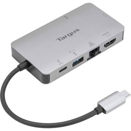 Targus DO CK419USZ 탈부착 스테이션 - for 노트북 - 100 w - USB 타입 C - 3 x USB Ports - 네트워크 (RJ-45) - HDMI - VGA - 유선, 그레이