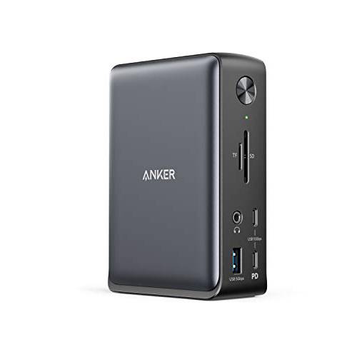 Anker  탈부착 스테이션, PowerExpand 13-in-1 USB-C 도크 for USB-C 노트북, 85W 충전 for 노트북, 18W 충전 for 폰, 4K HDMI, 1Gbps 랜포트, 오디오, USB-A Gen 1, USB-C Gen 2, SD 3.0