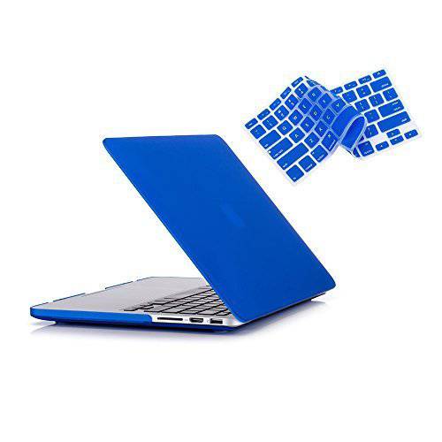 RUBAN Plastic 하드 케이스 and 키보드 커버 for 맥북 프로 13 inch with 레티나 (No USB-C)(A1502/ A1425), 출시 2015/ 2014/ 2013/ 2012 (No CD-ROM) - 네이비 블루