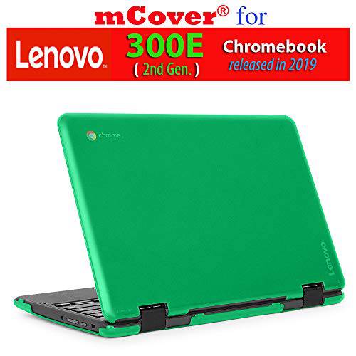 mCover  하드 쉘 케이스 for 2019 11.6 레노버 300E (2nd gen.) 2-in-1 Chromebook 노트북 (Not 장착 레노버 300E 윈도우& N21/ N22/ N23/ 100E/ 500E Chromebook) (그린)