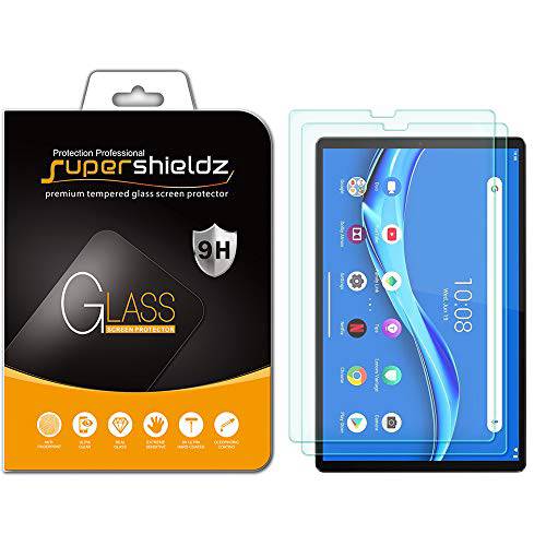 (2 팩) Supershieldz for 레노버 Tab M10 FHD 플러스 (2nd gen) 10.3 inch 화면보호필름, 액정보호필름, ( 강화유리) Anti 스크레치, 기포 프리