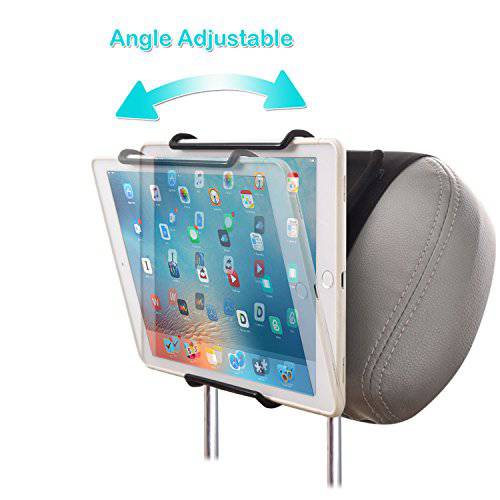 WANPOOL  범용 차량용 헤드레스트 마운트 홀더 with Angle-Adjustable 클램프 - for Use with 아이패드, 삼성 태블릿 and More