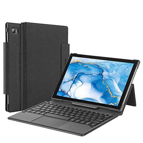 Dragon Touch  탈부착 키보드 케이스 메모장 102 and 메모장 T10M 10-Inch 태블릿, 태블릿PC, 80 키, 5 핀 연결 키보드 태블릿, 태블릿PC 케이스, 폴더블, not 포함 태블릿, 태블릿PC