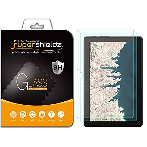 (2 팩) Supershieldz 레노버 10e 크롬북 태블릿, 태블릿PC (10.1 인치) 화면보호필름, 액정보호필름, ( 강화유리) 안티 스크레치, 기포 프리