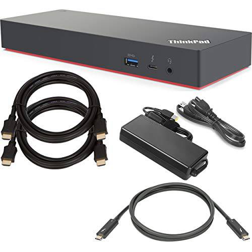 레노버 ThinkPad 썬더볼트 3 도크 세대 2 탈부착 스테이션 (135W) (40AN0135US)+ SSD 스타터 번들,묶음