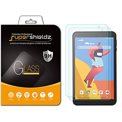 (2 팩) Supershieldz Vankyo MatrixPad S8 (8 인치) 강화유리 화면보호필름, 액정보호필름, 안티 스크레치, 기포 프리