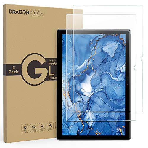 Dragon Touch  태블릿, 태블릿PC 화면보호필름, 액정보호필름 (2 팩) 메모장 102 and 메모장 T10M 태블릿, 태블릿PC,  강화유리 필름, Ultra-Clear, 하이 해상도, 스크레치 방지, 기포 프리