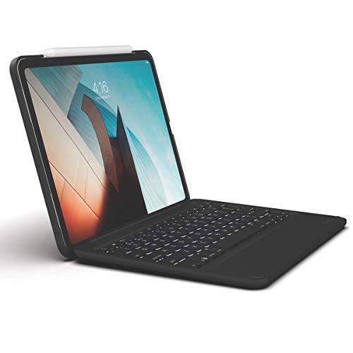 ZAGG  폴리오 키보드 - 백라이트 태블릿, 태블릿PC 키보드 and 케이스 - Made 아이패드 프로 11＂ (2018) and 아이패드 10.9＂ (2020) - 블랙 (103002357)