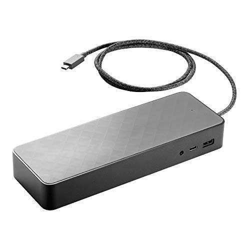 HP 1MK33UTABA USB-C 범용 탈부착 스테이션 크롬북 14 G4, 엘리트북 1040 G4, ZBook 스튜디오 G3 휴대용 워크스테이션& More, 블랙