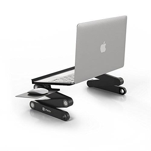 휴대용 Laptop-Table-Stand 마우스 패드 완전 Adjustable-Ergonomic Mount-Ultrabook-MacBook 경량 Aluminum-Black 침실용 트레이 데스크 팬 Up to 17