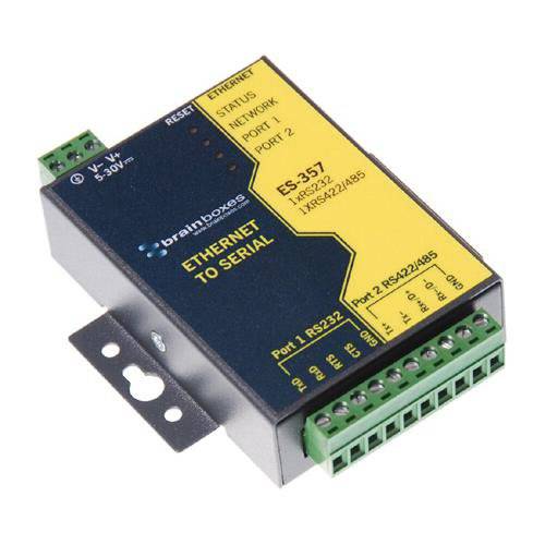 Brainboxes ES-357 이더넷 to Serial, 이더넷 1 Port RS232+ 1 Port RS422/ 485