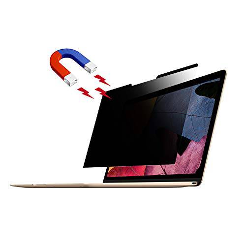 AASQ 자석 노트북 프라이버시 스크린 필터 호환가능한 범용 노트북 15.6 (16:9), Anti-Glare, 간편 설치, UV 라이트 방지,  블루라이트 방지.