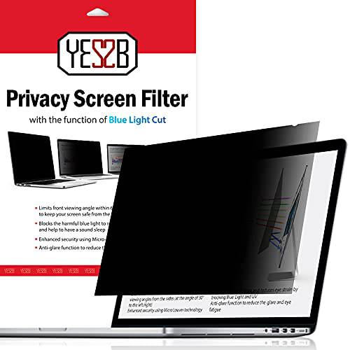 YES2B 13.3 인치 노트북 프라이버시 스크린 필터 16:10 와이드스크린 디스플레이 - 컴퓨터 모니터 노트북 Anti-Spy, Anti-Blue 라이트 and Anti-Glare 보호 Made in Korea