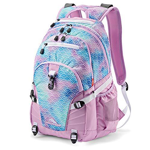하이 시에라 Loop-Backpack, 학교, 여행용, or Work 책가방 tablet-sleeve, 레인보우 저울, 원 사이즈