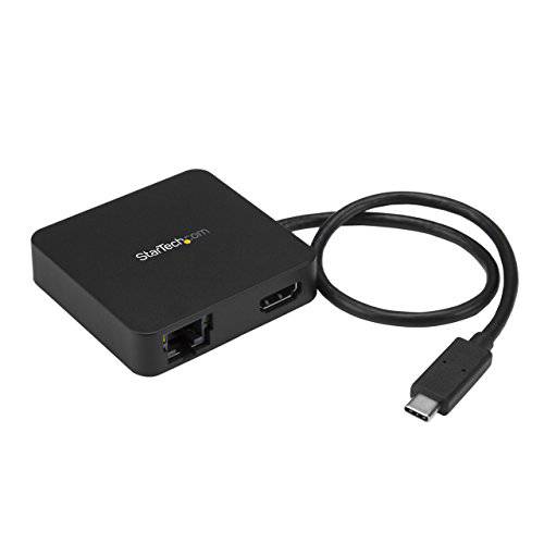StarTech.com USB C 멀티포트 어댑터 - 휴대용 USB-C 미니 도크 4K HDMI 비디오 - 기가비트 이더넷, USB 3.0 허브 (1x USB-A 1x USB-C) - USB Type-C 멀티포트 어댑터 - 썬더볼트 3 호환가능한 (DKT30CHD)