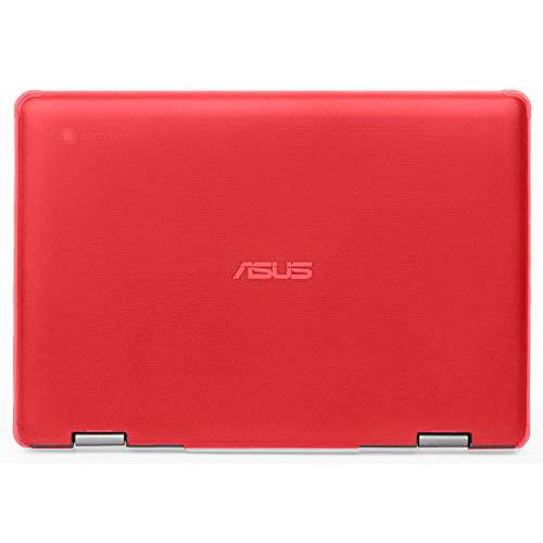 mCover 하드 쉘 케이스 2019 11.6-inch ASUS 크롬북 플립 C214MA 시리즈 (Not 호환가능한 Other ASUS 크롬북 모델) 노트북  ASUS C214 레드