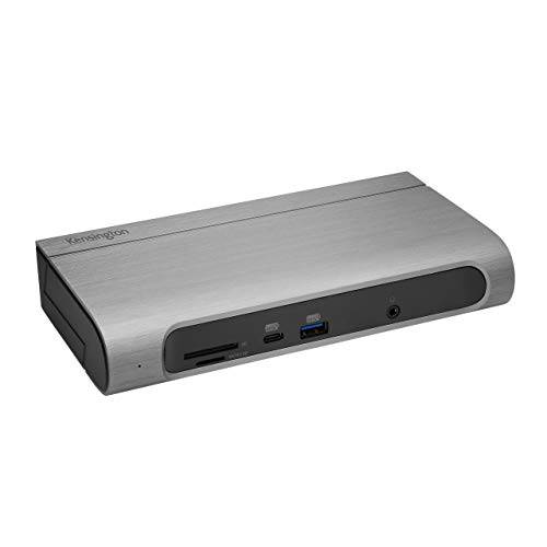Kensington 썬더볼트& USB-C 탈부착 스테이션 - SD5600T 썬더볼트 3& USB-C 듀얼 4K 비디오 ( DisplayPort,DP, DP++ / HDMI) 도크 100W 파워 Delivery - 범용 도크  윈도우& Mac (K34009EU)