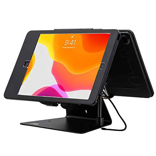 듀얼 태블릿, 태블릿PC Kiosk - CTA 세큐리티 Dual-Tablet Kiosk 스탠드 2 Separate 인클로저 아이패드 7th& 8th 세대 아이패드 에어 3, 아이패드 프로, and More (PAD-DSTB10) - 블랙