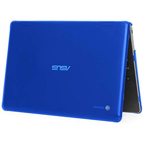 mCover 하드 쉘 케이스 2019 11.6-inch ASUS 크롬북 C204MA/ C204EE 시리즈 러그드 교육 노트북 컴퓨터 - ASUS C204 블루