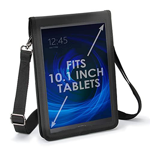 USA 기어 태블릿, 태블릿PC 케이스 보호 Carry 커버 - T10 태블릿, 태블릿PC 케이스 여행용 백 오픈 전면 디자인 and 조절가능 숄더 캐링 스트랩 호환가능한 10.5-inch 아이패드 프로 and More 10 인치 탭 (블랙)