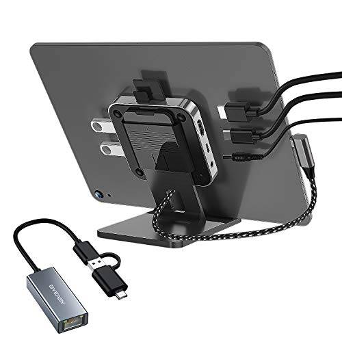 BYEASY 아이패드 프로 탈부착 스테이션 어댑터 and USB 랜포트 삼성 갤럭시 탭 S4, S5e, S6, 화웨이 M5/ M6