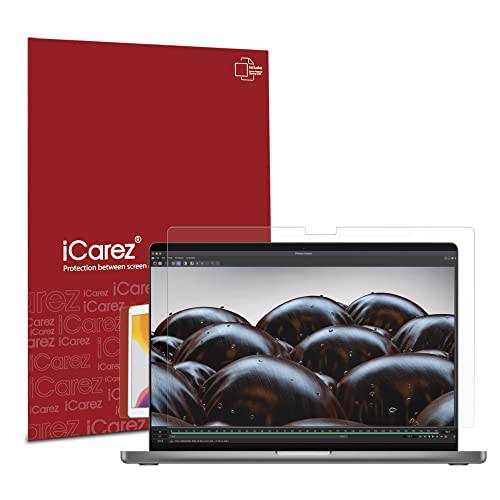 iCarez Anti-Glare 매트 화면보호필름, 액정보호필름 애플 맥북 프로 14 인치 2021, 2-pack 감소 지문인식 기포방지