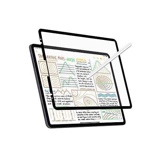 Bioton Paperfeel 프로 화면보호필름, 액정보호필름 호환가능한 아이패드 프로 12.9 (2021/ 2020/ 2018), 탈부착가능& 리유저블,재사용, 안티 글레어, 적용가능한 드로잉