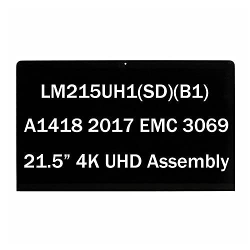 NUOLAISUN 스크린 교체용 LM215UH1(SD)(B1) 아이맥 21.5 A1418 미드 2017 EMC 3069 4K 레티나 LCD 디스플레이 스크린 패널+  전면 글래스 커버 접착