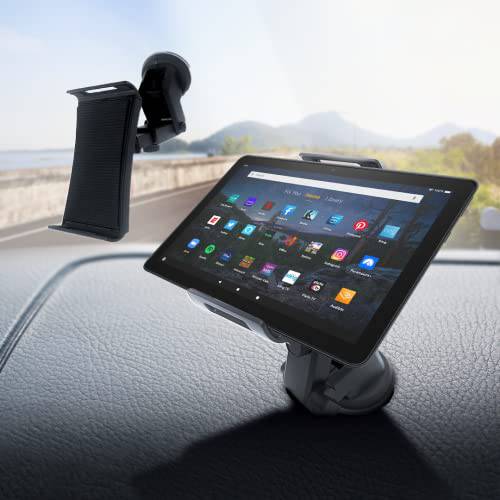TERAMAX 범용 자동차 홀더 태블릿, 스마트폰, GPS, 호환가능한 아이폰 13, 12, Xs, X, XR, 8, SE, 아이패드 미니, 아마존 파이어 7, 삼성 갤럭시 S20+ 울트라, 스마트폰 up to 7 인치, GPS 디바이스.