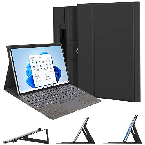 E NET-CASE 케이스 마이크로소프트 서피스 프로 8 13 인치 2021 출시, 경량 Multi-Angle 회전가능 스탠드 케이스 서피스 프로 8 태블릿, 태블릿PC 펜슬 홀더