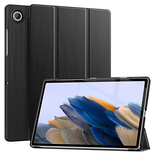 Soke 케이스 삼성 갤럭시 탭 A8 10.5 인치 2022 모델 (SM-X200/ X205/ X207), 슬림 트라이폴드 스탠드&  경량 보호 하드 PC 후면 커버 오토 웨이크/ 슬립 갤럭시 탭 A8 태블릿, 태블릿PC (블랙)