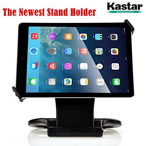 Kastar 360 스위블 회전 스탠드 홀더 테이블탑 스탠드 접이식,접을수있는 베이스 모든 아이패드 시리즈: iPad1, iPad2, iPad3, iPad4, 아이패드 미니, 아이패드 에어, 삼성 갤럭시 태블릿 and 7-10 태블릿, 태블릿PC PC (블랙)
