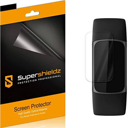 (3 팩) Supershieldz Designed 핏빗 충전 5 화면보호필름, 액정보호필름, 0.12mm, 하이 해상도 클리어 쉴드 (TPU)