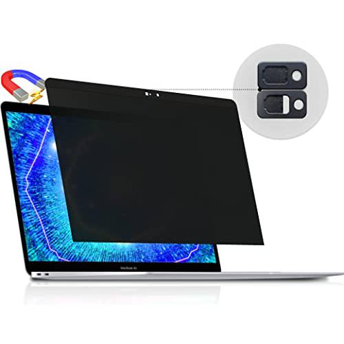 프라이버시 스크린 맥북 에어 13 인치 (2010-2017), 자석 탈부착가능 안티 블루라이트 글레어 Peep 필터 블랙 Out 화면보호필름, 액정보호필름 Mac 13In 노트북 모델 (A1369, A1466)