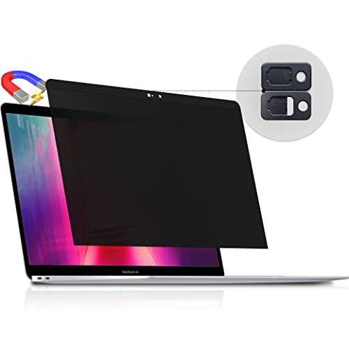 프라이버시 스크린 맥북 프로 15 인치 (2016-2019), 자석 탈부착가능 안티 블루라이트 글레어 Peep 필터 블랙 Out 화면보호필름, 액정보호필름 Mac 15In 노트북 모델 (A1707, A1990)