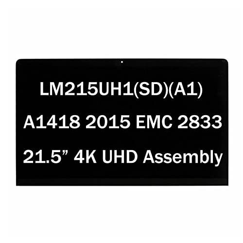 NUOLAISUN 스크린 교체용 LM215UH1(SD)(A1) 아이맥 21.5 A1418 Late 2015 EMC 2833 4K 레티나 LCD 디스플레이 스크린 패널+  전면 글래스 커버 접착