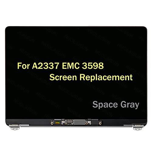 스크린 교체용 맥북 에어 13 A2337 M1 2020 EMC 3598 레티나 LCD 스크린 디스플레이 풀 조립품 (스페이스 그레이)