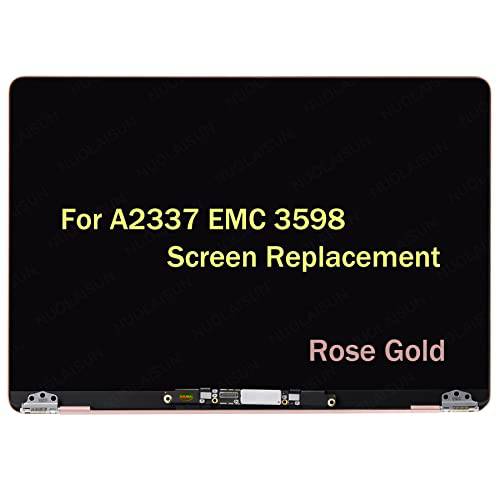 스크린 교체용 맥북 에어 13 M1 2020 A2337 EMC 3598 풀 LCD 스크린 레티나 디스플레이 Complete 탑 조립품 2560x1600 (로즈 골드)