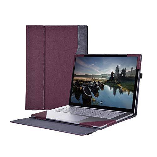 Shellman 케이스 커버 호환가능한 HP Probook 450 G8/ 650 G8 15.6, PU 가죽 하드 쉘 케이스 커버, 650-G8-Red