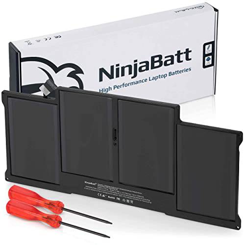 NinjaBatt 배터리 교체용 애플 맥북 에어 13 인치 A1466(Mid 2012, 미드 2013, Early 2014, Early 2015, 2017) A1369(Late 2010, 미드 2011 버전) A1496 A1405 A1377 [7200mAh/ 55Wh/ 7.6V]