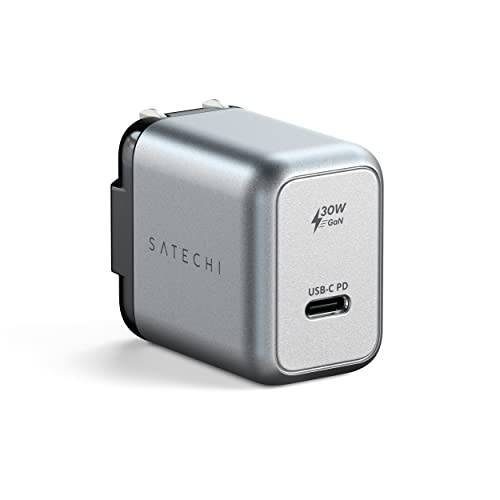 Satechi 30W USB-C PD 벽면 충전기  지원 파워 Delivery  호환가능한 2021 아이패드 프로 M1, 2020/ 2018 아이패드 프로, 2020 아이패드 에어, 아이폰 13 프로 맥스/ 13 프로/ 13/ 13 미니 (US)